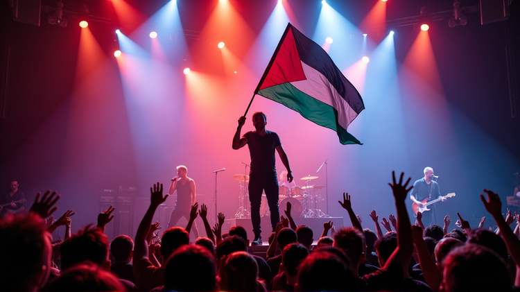 Imagine Dragons Ignite Controversy with Palestinian Flag Gesture at Milan Concert