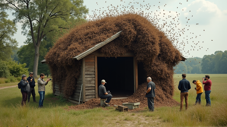 Henderson County Enigma: Mysterious Hornets' Nest Captures Attention Online