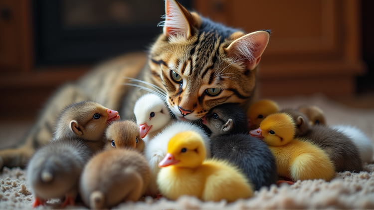 Unveiling the Secret Behind Cats Mothering Other Animals